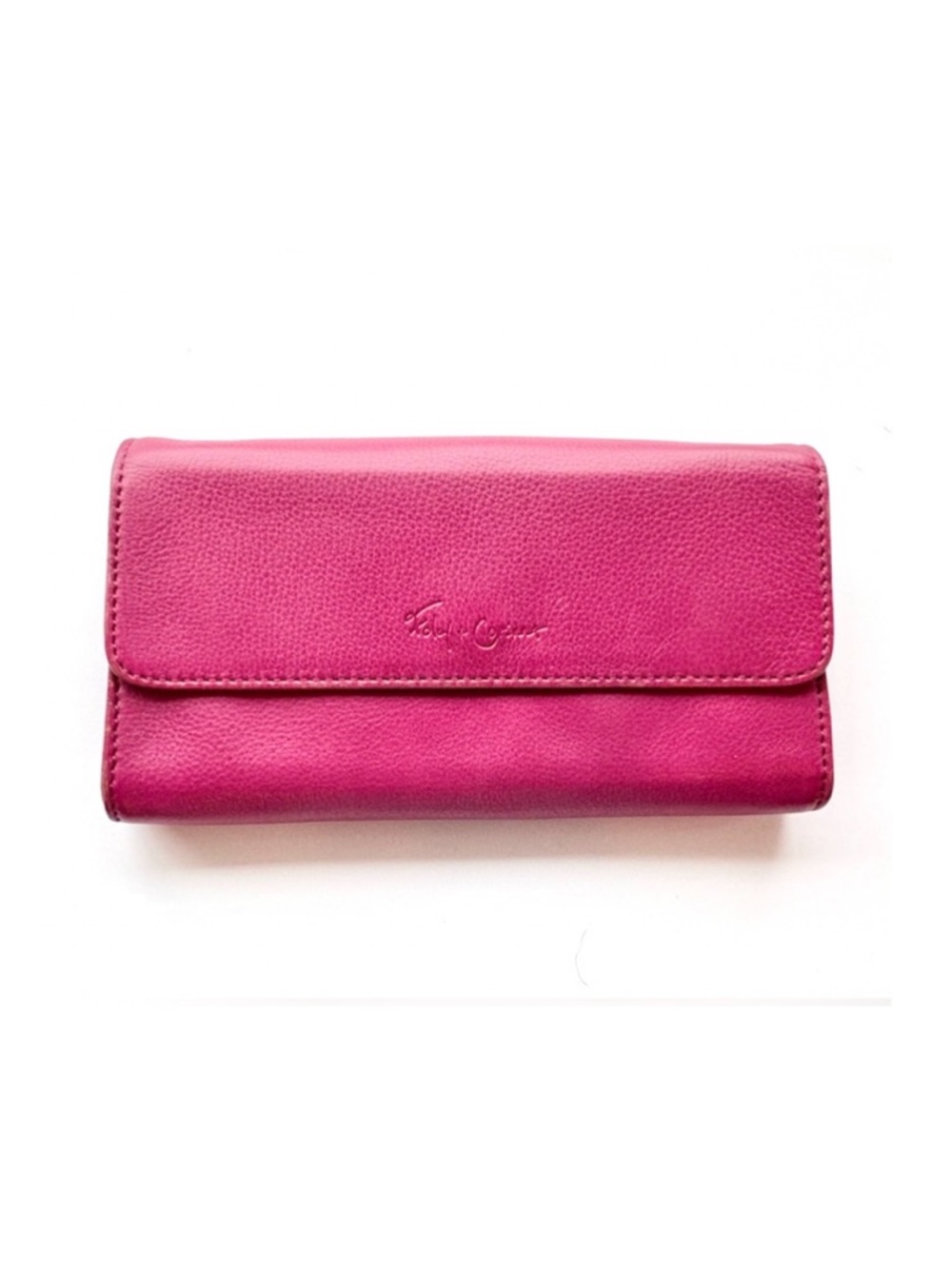 Foley + Corinna Magenta Leather Clutch